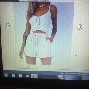 Cutest linen blend shorts